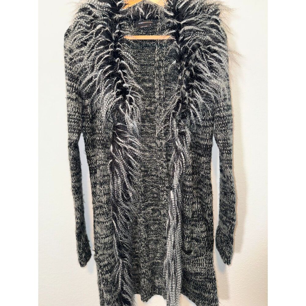 BCBGMAXAZRIA Long Fringe Cardigan – Size L